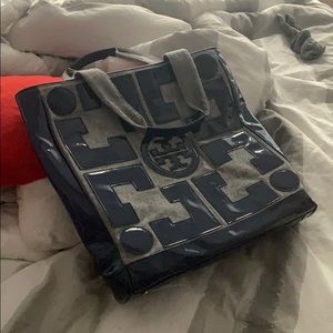 Tori Burch blue tote/ off the shoulder bag